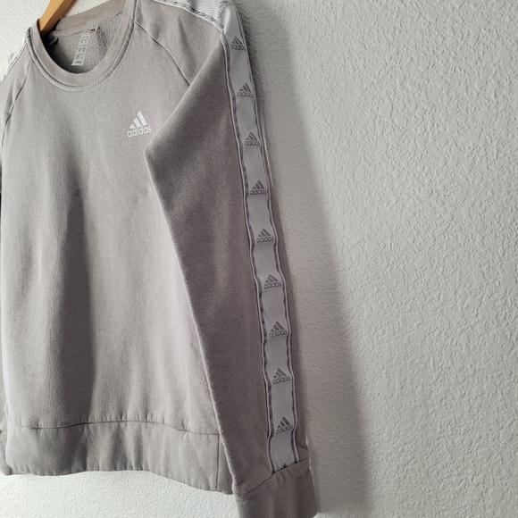 Adidas Women's Gray Tiro Tape Crewneck Sweatshirt Size XS | Athleisure Active - Picture 5 of 8